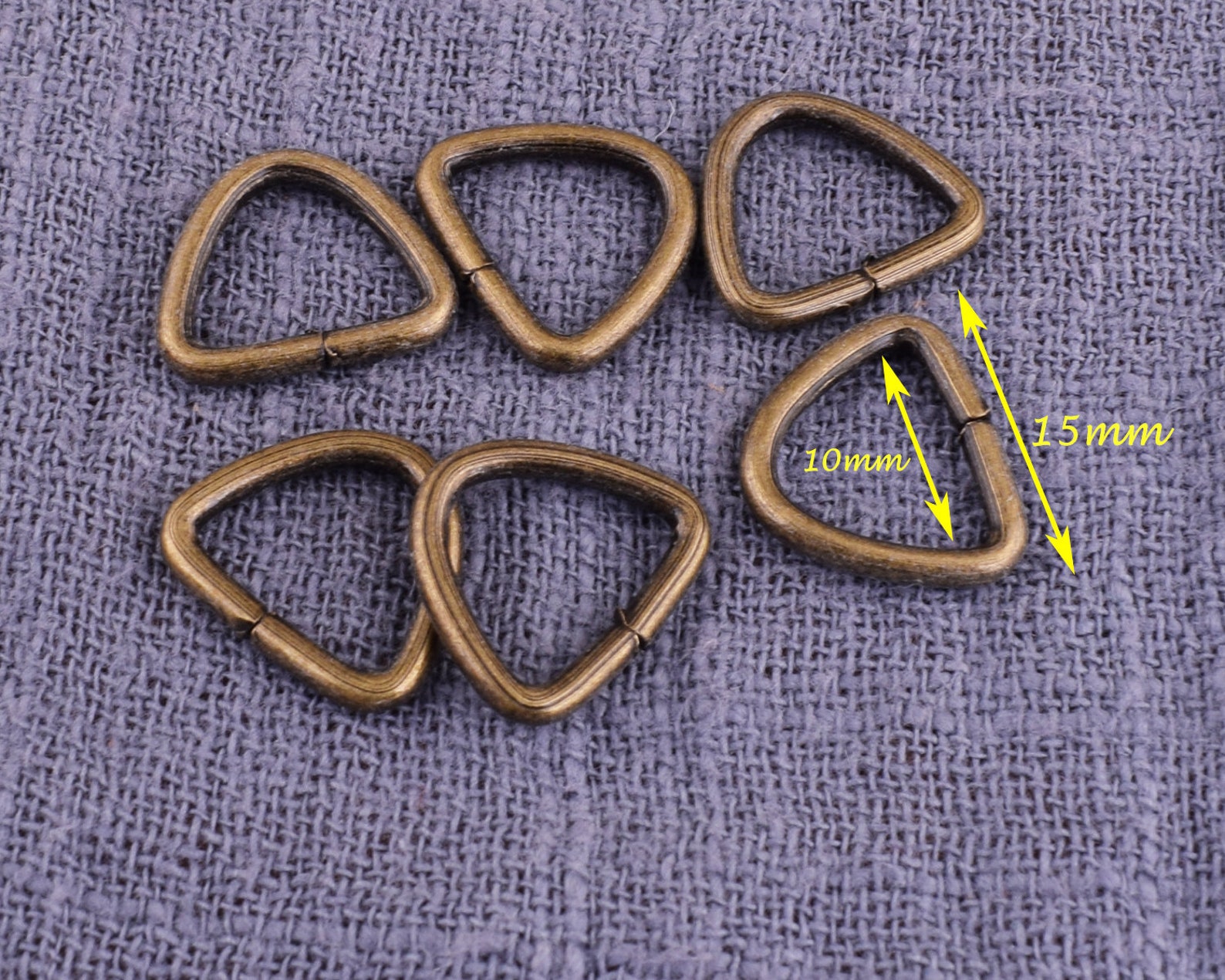 100pcs Triangle Jump Rings 10mm Bronze Triangle Jump Rings Etsy