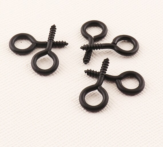 Black Screw Eye Hook Bail Pins 120pcs Eye Hook Screw 5mm Decorative Screw Small Screws Screw Eye Tiny Eye Screws Etsy Ireland