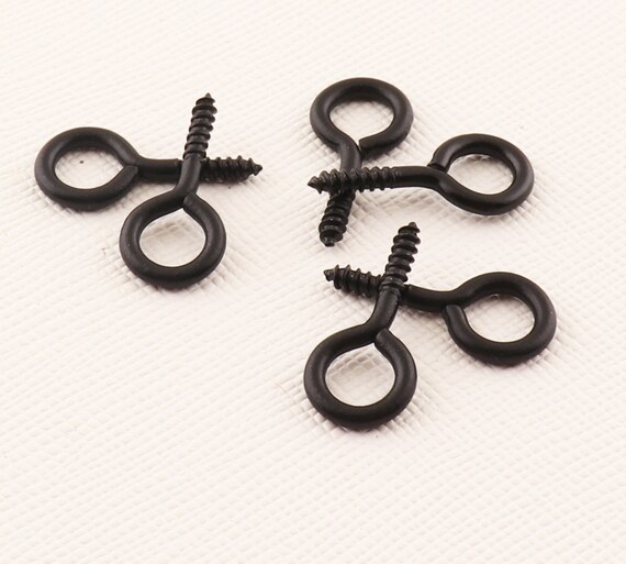 Black Screw Eye Hook Bail Pins, 120pcs Eye Hook Screw, 5mm