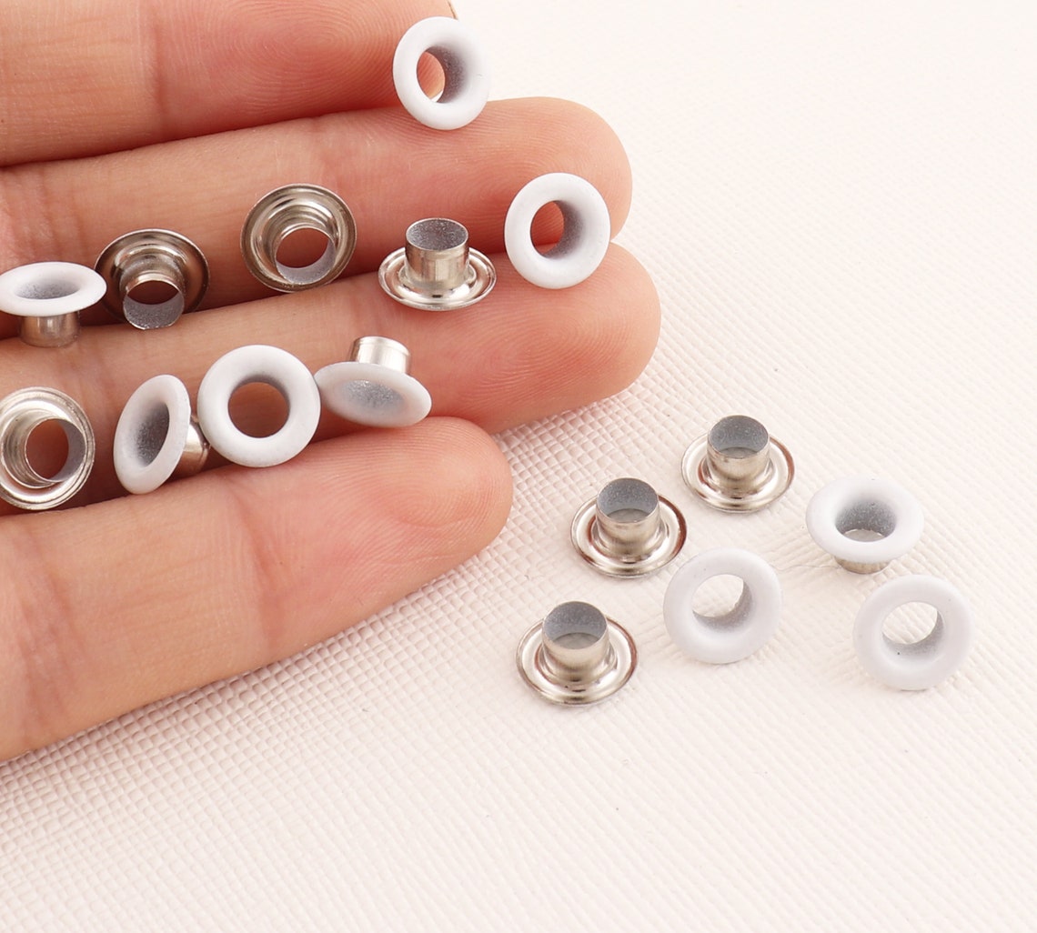300pcs Grommets Eyelets Sewing Eyeletswhite Leather Etsy