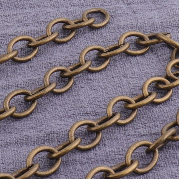 Antique bronze chain,Replacement chain,Chunky Handbag chain,Heavy Link,Chain Links, Round Cable Chain - 12mm×9mm×2mm