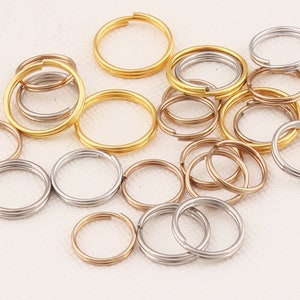 Split Rings/ 9mm-10mm-12mm Metal Round Key Rings/240pcs Keychain Rings split ring silver key chain key ring/Keyring Hook Loop Leather Craft