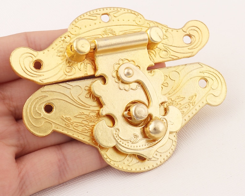 Gold lock latchJewelry Box Lock Catch Latches Wooden BoxBox Etsy