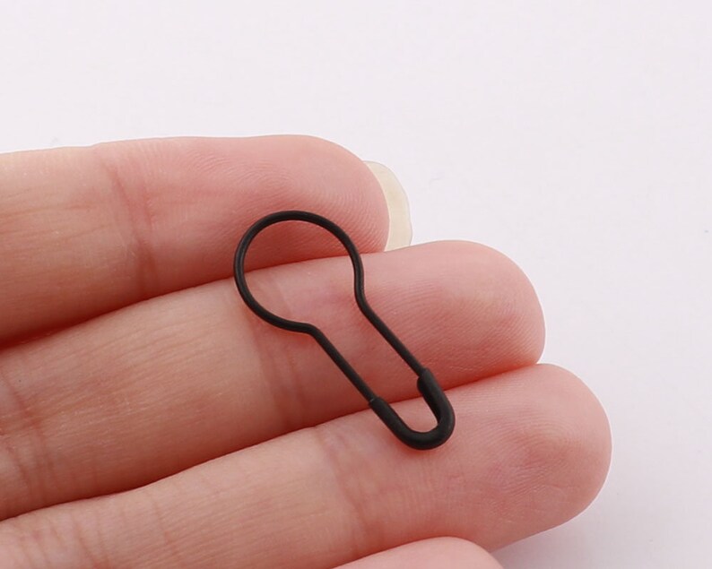 100pcs 22mm Black Plated Pear Shaped Safety Pin Bulb Safety Etsy