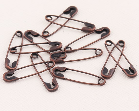 Safety Pins,pins for Clothing, Knitting Pin, Metal Pins, 20mm Clothing Pins,red  Copper Decorative Pins DIY Jewelry-500pcs 