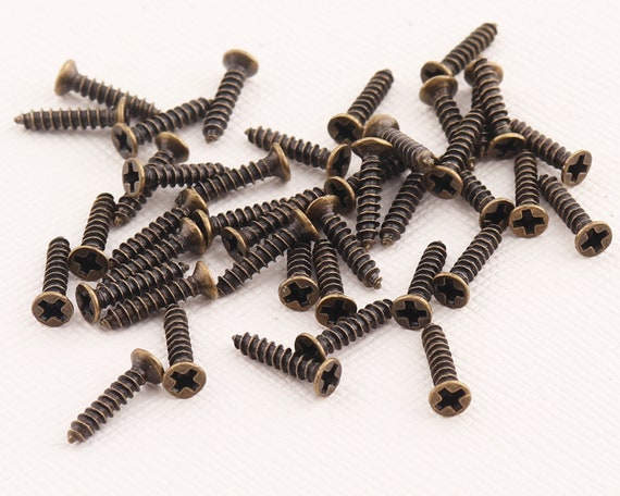 Cross Head Decorative Screws Flat Head Screws antique Bronze Wood