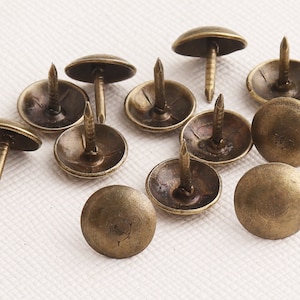 Upholstery Tacks/Antique bronze Nail Tacks /Decorative Nails/tacks / Thumbtacks for  Box And Door Decor-10mmx10mm*100pcs