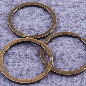 10pcs  30mm Antique Bronze Plated Split Jump Rings，Double Loop Jump Rings,Round Split Rings，double loop ring,Key Fob Hardware