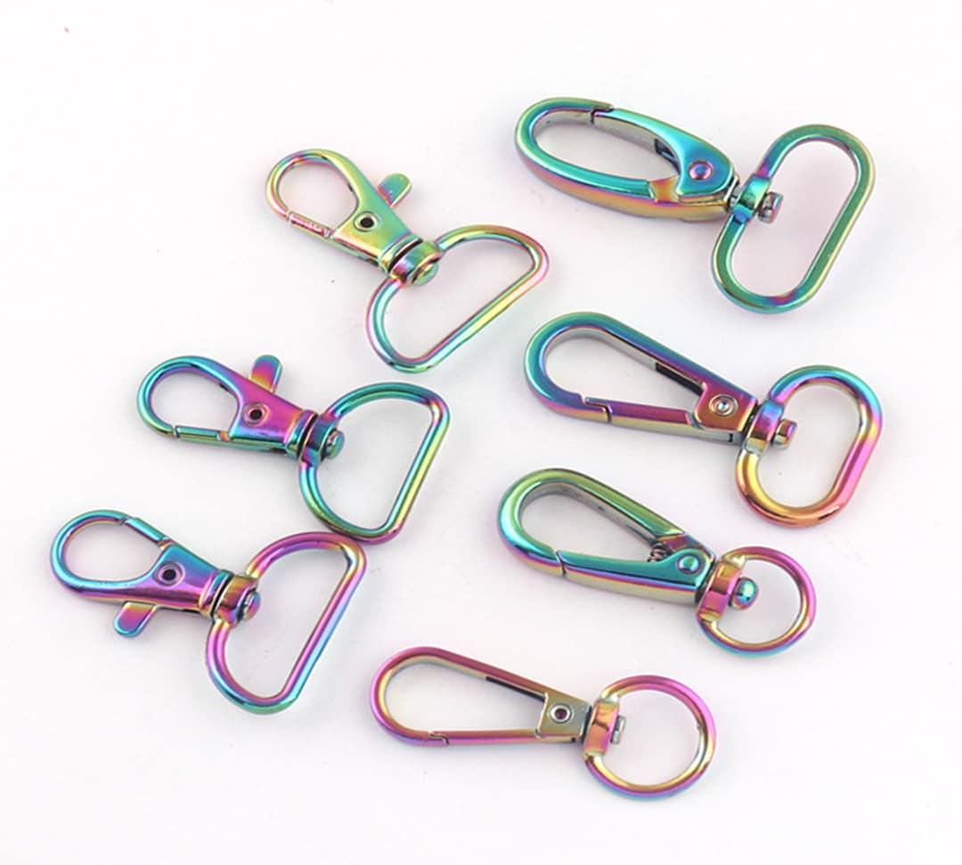 Rainbow Lobster Swivel Clasps Hook Clasps Clapps Claws, Carabiner Snap