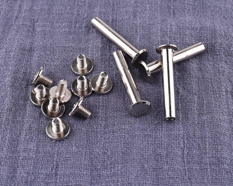 40pcs Silver Stud Screwback Screw Head Button 10mm Silver Etsy