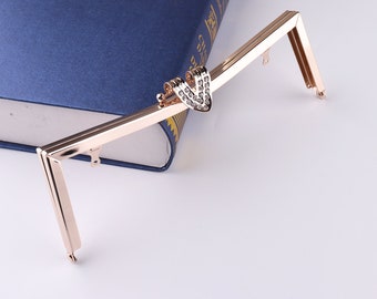 1pcs Metal purse frame, Clutch frame ,22cm Bag Frames, Light gold Metal Purse Frame for Purse Bag Making