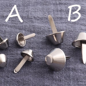 30pcs Silver Handbag Nailheads,bag feet,Purse studs,leather purse feet,bag cone feet,feet for bags - 12mm 18mm