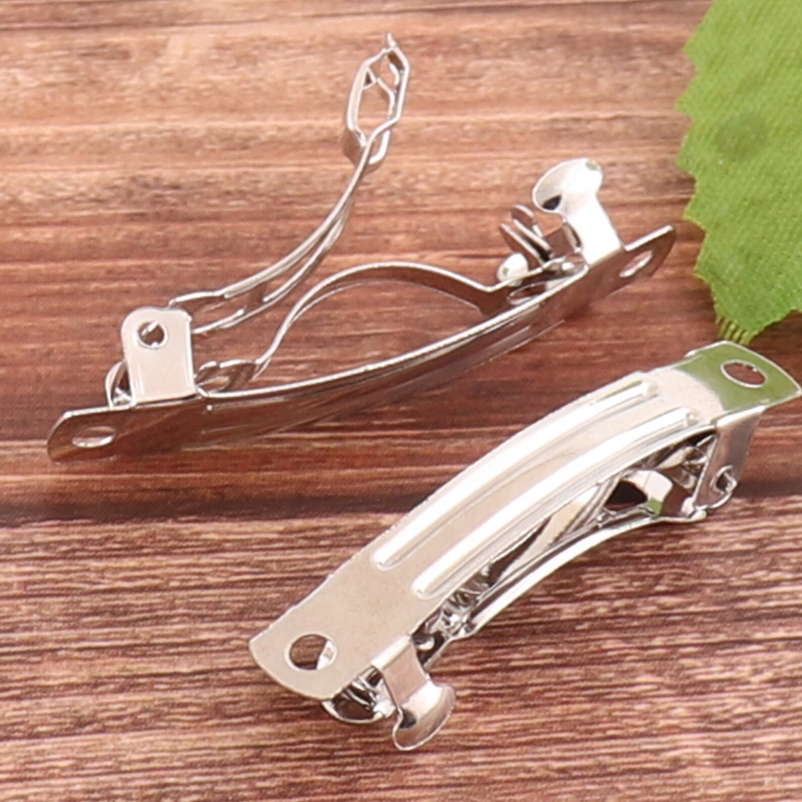 30pcs French Barrettes Clipmetal Clipssilver Clips Bowshair Etsy