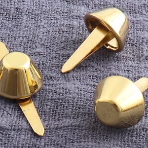 30pcs Gold Handbag Nailheads,bag feet,Purse studs,leather purse feet,bag cone feet,feet for bags - 1/2&quot; (12mm)