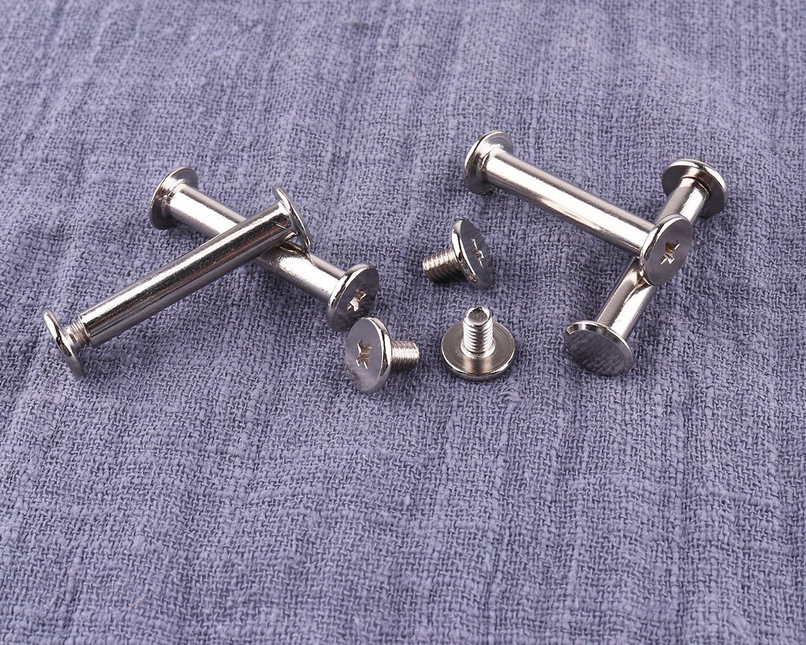 40pcs Silver Stud Screwback Screw Head Button 10mm Silver Etsy