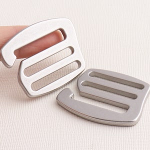 Bra Hooks Clasps/Matte silver Metal Bra Making Strap Slide Hooks/G Hooks/Bra Strap Slider Hooks/Hooks for Swimwear or Bra making-26mm*6pcs