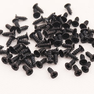 Flat Head Wood Screws ,Small Box Hardware Screws,Metal Fasteners Hinge Screw Cupboard Cabinet Wood Furniture Door Decorative-6mm**30pcs