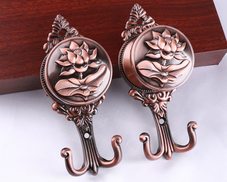 14cm Copper Decorative Hooks Antique Curtain Tie Backs 14cm Copper Decorative Hooks Antique Curtain Tie Backs