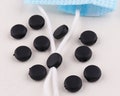 300pcs 4mm Elastic Cord Earloop Stop Toggles Bead Hole Flat Band Clothing Rope Sewing DIY,Cord Lock Adjuster Elastic for Face Mask