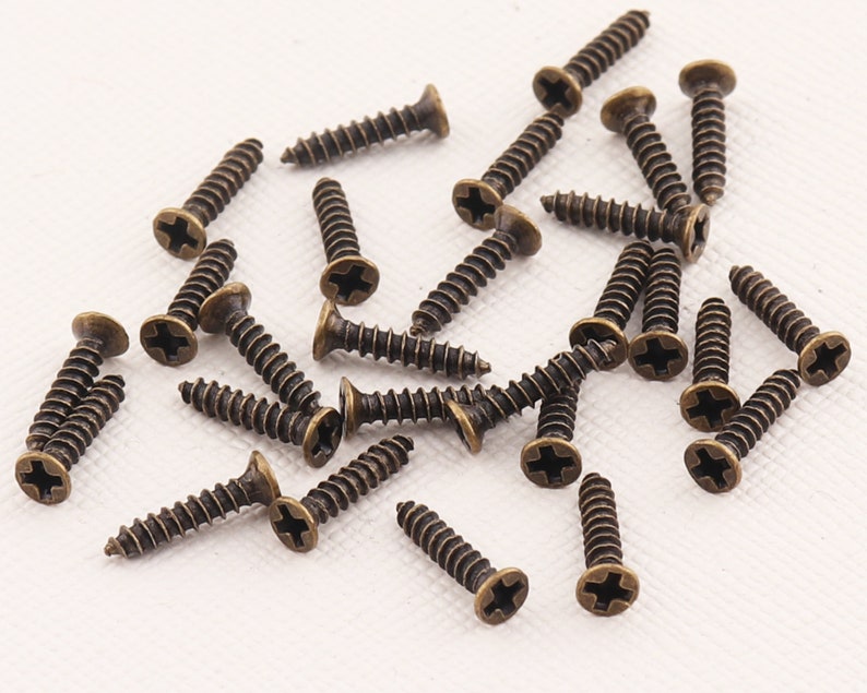 Cross Head Decorative Screws/ Flat Head Screws/antique Bronze Etsy