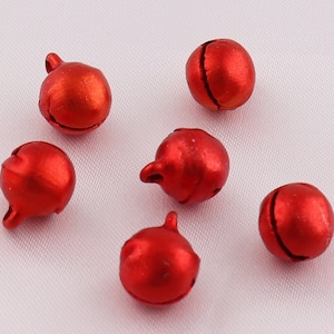 50Pcs 9mm Red Metal Jingle Bell,Christmas Bells,Dancing Bells,craft bells,jewelry bells,Liberty Bells,bell charm