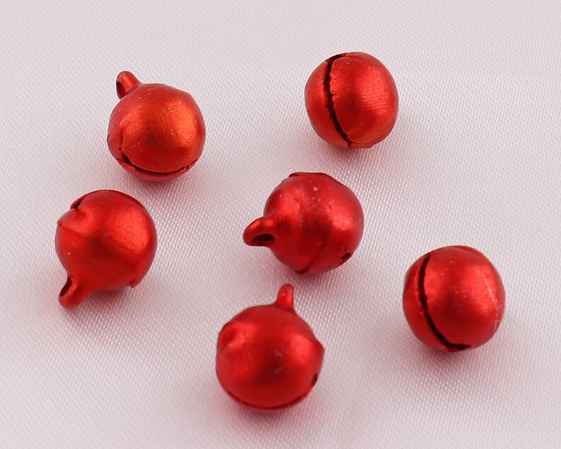 50Pcs 9mm Red Metal Jingle Bell,Christmas Bells,Dancing Bells,craft bells,jewelry bells,Liberty Bells,bell charm