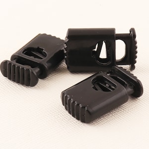 Spring cord lock,Black Cord clasp,60pcs Cord lock,24mm Sord end caps,CToggle Button Cord Lock Stopper,Cord capsord crimp