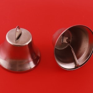 8Pcs 48mm Silver Metal Jingle Bell,Christmas Bells,Dancing Bells,craft bells,jewelry bells,Liberty Bells,bell charm