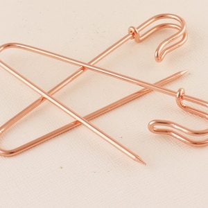 Safety Pins Kilt Pins Broochs,Jumbo Safety Pins,Rose gold Brooch pin,Large Safety Pins,Pins for clothing-85mmx16mm*12-24pcs
