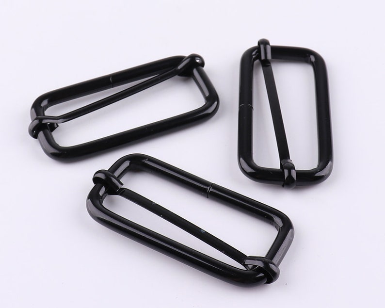 4Pcs Black Tri Bar for Adjustable Straps with Movable C 4Pcs Black Tri Bar for Adjustable Straps with Movable C