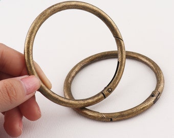 4PCS 61mm O Rings Snap Clip Trigger Spring Opening Keyring  Purse Hardware,Spring gate ring,O ring,Purse hardware,Purse ring