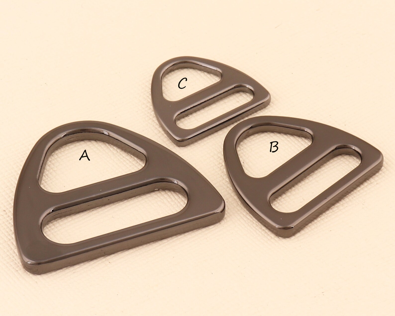 Triangle Rings Buckleslide Buckle Strap Bucklegunmetal Metal Etsy