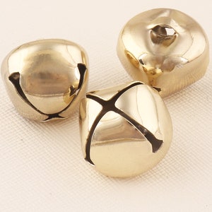 Christmas bells,Jingle bells,Jewelry bells,Light Gold Miniature bells ,24 pcs Craft bells,20 mm Sleigh bells,Thanksgiving Gift