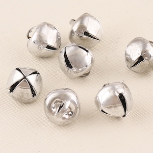 Christmas bells,Metal bells,Sleigh bells,Craft bells,Jingle bells,Jewellery bells,Silver Miniature bells--9mm**100pcs/200pcs
