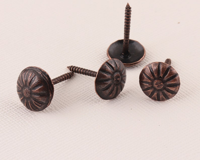 Red Copper Upholstery Tacks 11mm Sofa Nail 30pcs Furniture Etsy