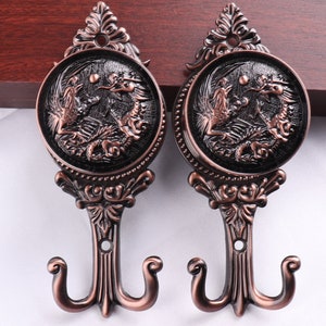 15cm Antique Curtain Tie Backs Hook,Wall Curtain Hook,Metal European Wall Hook, Copper Decorative Hooks,Coat Hangers, Kitchen Hook