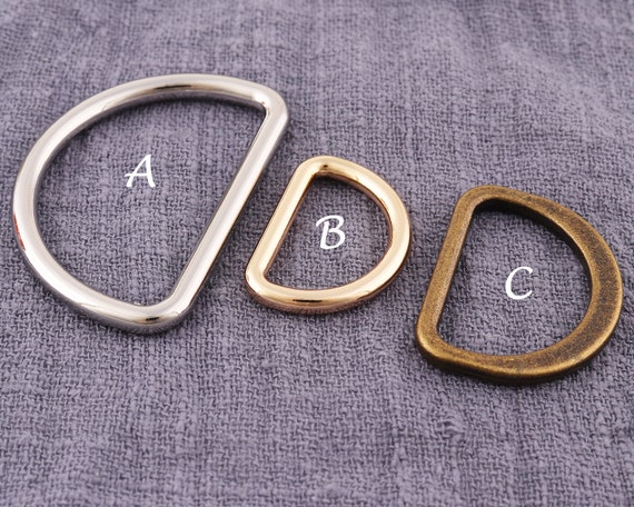 Heavy Duty D Ring 24mm D-ring Findings Metal D Rings D-rings Purse Ring  Strap D Ring Welded Metal D Ring for Purse Bag Handbag 