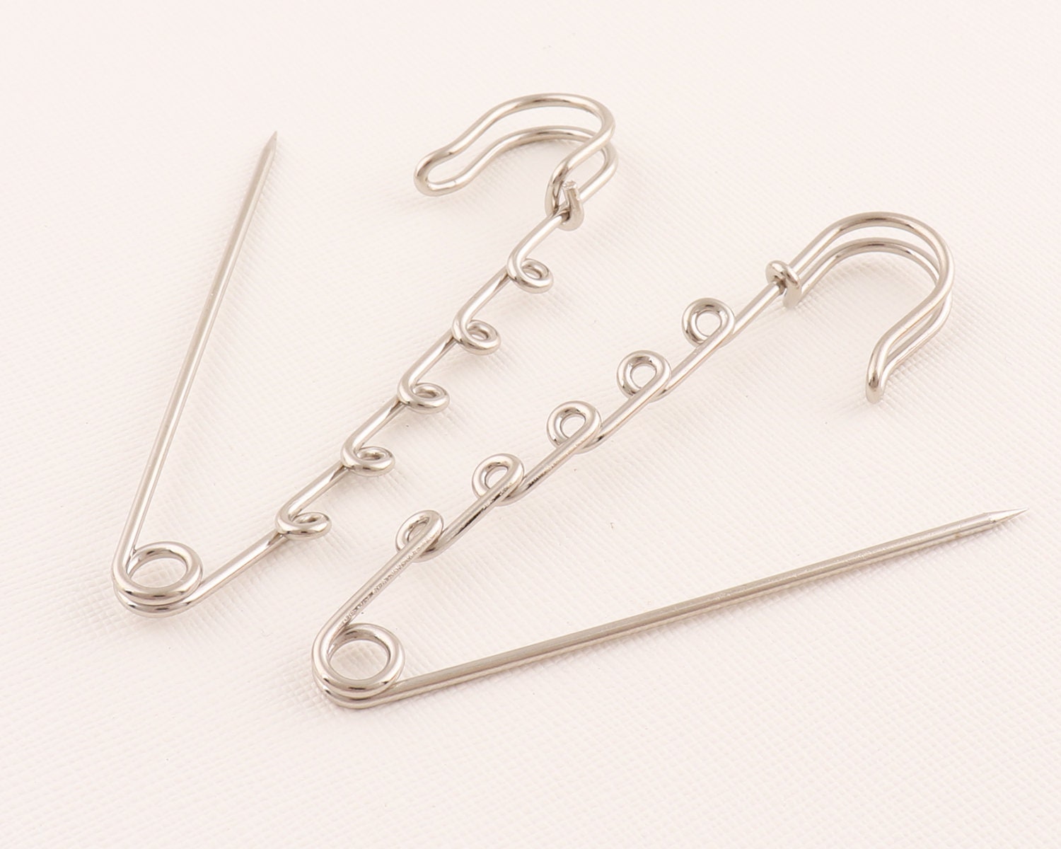 Silver Brooch Pin 6pcs Decorative Pins 75mm Safety Pins Etsy