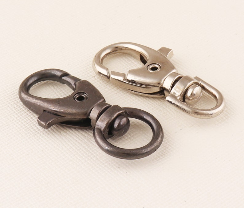 Black Silver Lobster Hook Push gate hooks Lobster Swive Black Silver Lobster Hook Push gate hooks Lobster Swive