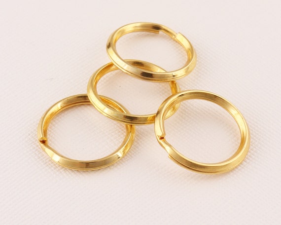 Gold Key Rings, Split Ring, 40pcs Key Chain Ring, 20mm O Ring