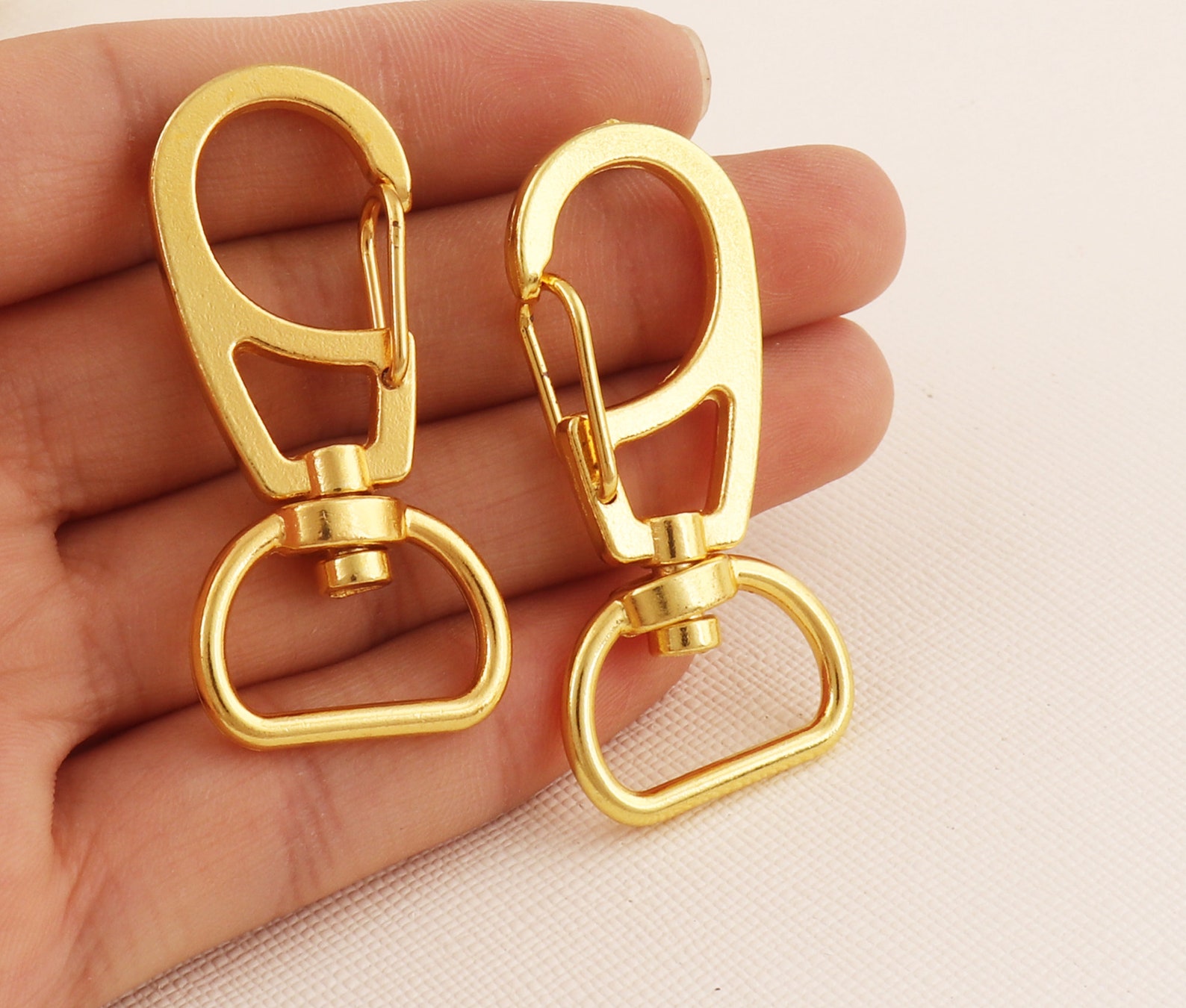 Gold Swivel Snap Hook Lobster Claw Snap Hookstrap Loop Etsy