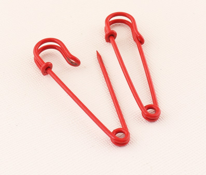 Safety Pins Red Decorative Pins 24pcs Pins for Clothing Etsy