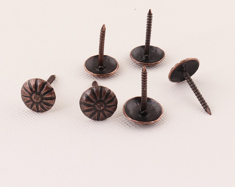 Red Copper Upholstery Tacks 11mm Sofa Nail 30pcs Furniture Etsy