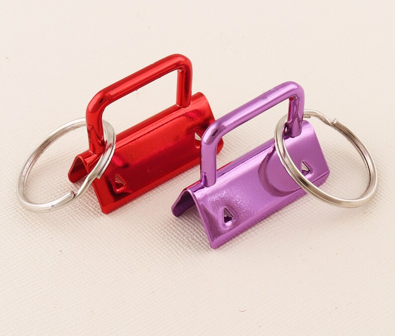 Key Fob Hardware with Key Rings Red/Purple Key fob hard Key Fob Hardware with Key Rings Red/Purple Key fob hard