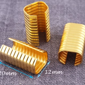 30pcs 12mm C-clip, semi-circular rope clamp, belt tail clamp, metal clip, webbing tail clip, clothing bag and ribbon rope clip, pen holder image 1