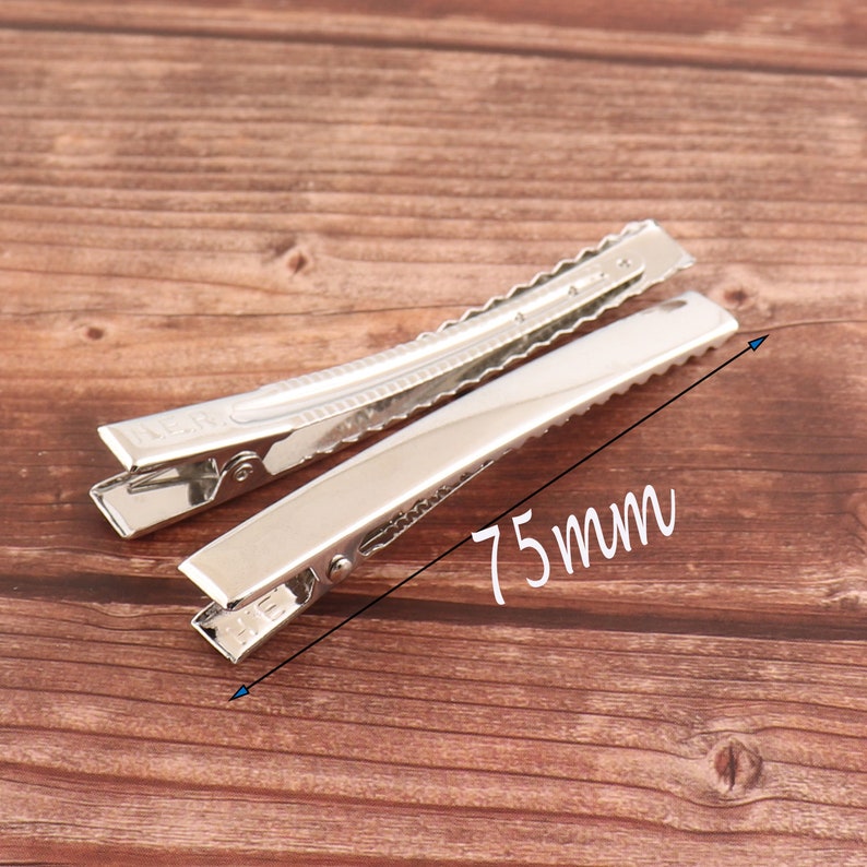 20 pcs Silver Metal Alligator Clips,Blank Alligator Clips,Alligator Clips Bows,Hair Accessory Blanks,Hair Clip Accessories