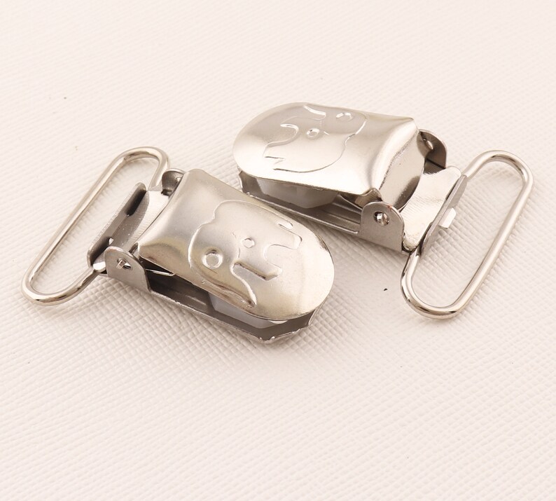 Silver Round Head Metal Pacifier Clip 40pcs Metal Clip 26mm Etsy