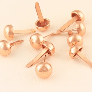 Rose Gold Handbag Nailheads,Round Purse Feet,Purse fee,Metal Purse Bag Feet Studs,8mm Handbag foot,200pcs Nail heads
