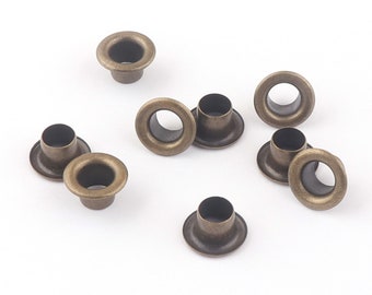 100pcs/lot Round Eyelet With Washer,5mm hole eyelet,Bronze Metal Eyelets Leather Craft Repair Grommet Clothes and Shoes Making
