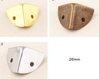 Protezioni Angolari In Metallo Vintage - Set Da 6, Per Battiscopa, Bronzo, 18 Pezzi Totali - Foto 8